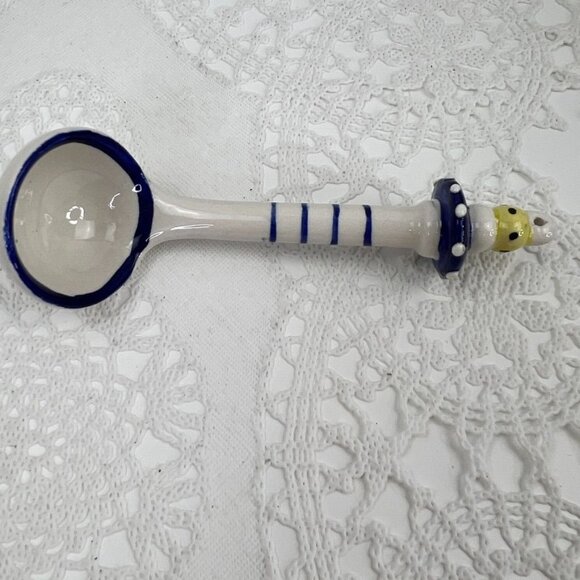 Blue Sky Sugar Bowl & Creamer Set With Spoon By Heather Goldminc Country Ceramic - Picture 7 of 16